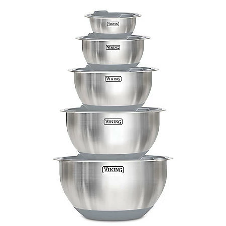 VIKING 10 PC STAINLESS MIXING BOWLS 2 VIKING 10 PC STAINLESS MIXING BOWLS - Image 2