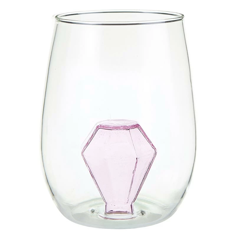 DIAMOND STEMLESS WINE GLASS 1 DIAMOND STEMLESS WINE GLASS