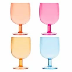 ACRYLIC WINE GLASSES, MULTI-COLOR