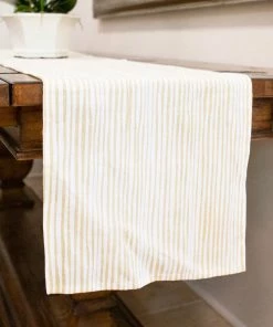 EVERYDAY STRIPED RUNNER, WHITE/OATMEAL