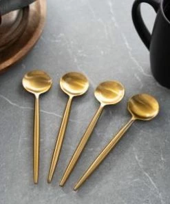 GOLD COFFEE SPOON, SET OF 4