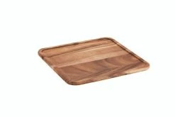SQUARE ACACIA WOOD LAZY SUSAN, 14"