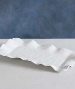 VIDA HAVANA LONG RECTANGULAR TRAY, WHITE