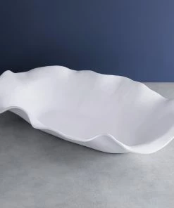 VIDA NUBE EXTRA LARGE OVAL CENTERPIECE, WHITE