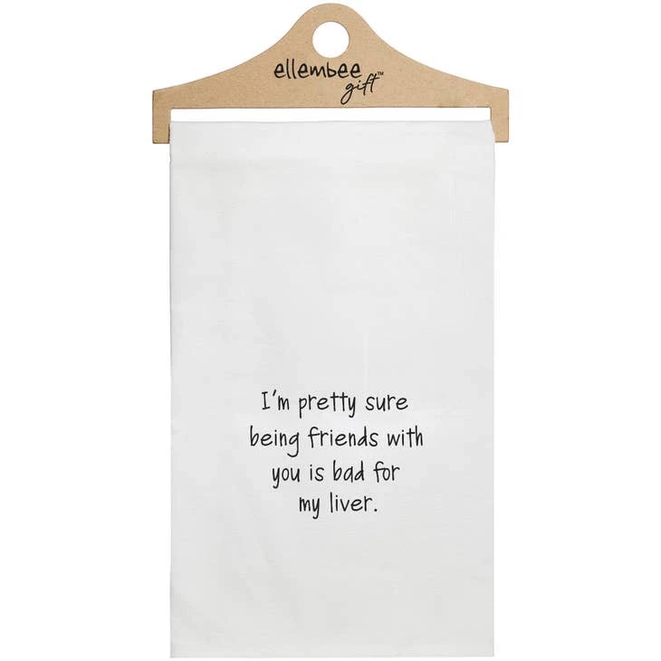 BAD FOR LIVER TEA TOWEL 1 BAD FOR LIVER TEA TOWEL