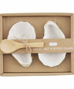OYSTER SALT & PEPPER CELLAR SET