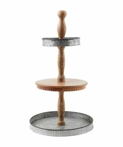 TIN & WOOD TIERED SERVER
