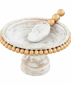 GOLD BEAD CANDY DISH SET