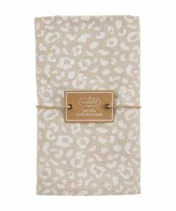 CHEETAH PRINT NAPKIN SET, SET OF 4