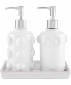 BEADED CERAMIC SOAP SET