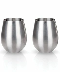 STAINLESS STEEL WINE CUP S/2 DISC