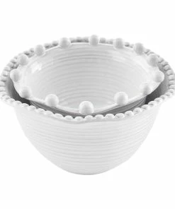 RAISED DOT SIDE BOWL SET
