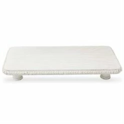 WHITE BEADED SERVING BOARD, LARGE Disc