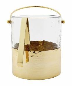 GOLD HAMMERED ICE BUCKET