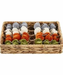 VELVET PUMPKIN NAPKIN RINGS, SET OF 4