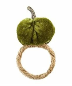 VELVET PUMPKIN NAPKIN RINGS, SET OF 4 -kitchen supplies Sales Store 49500023N
