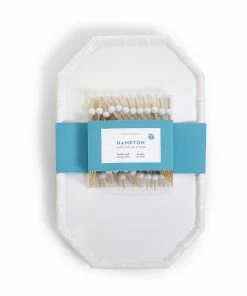 HAMPTON FAUX BAMBOO SERVING PLATTER With BAMBOO PICKS Disc