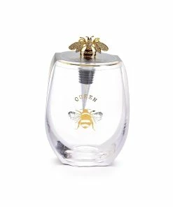 BEE STEMLESS WINE GLASS & WINE STOPPER