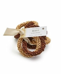 BEADED NAPKIN RINGS, SET OF 4