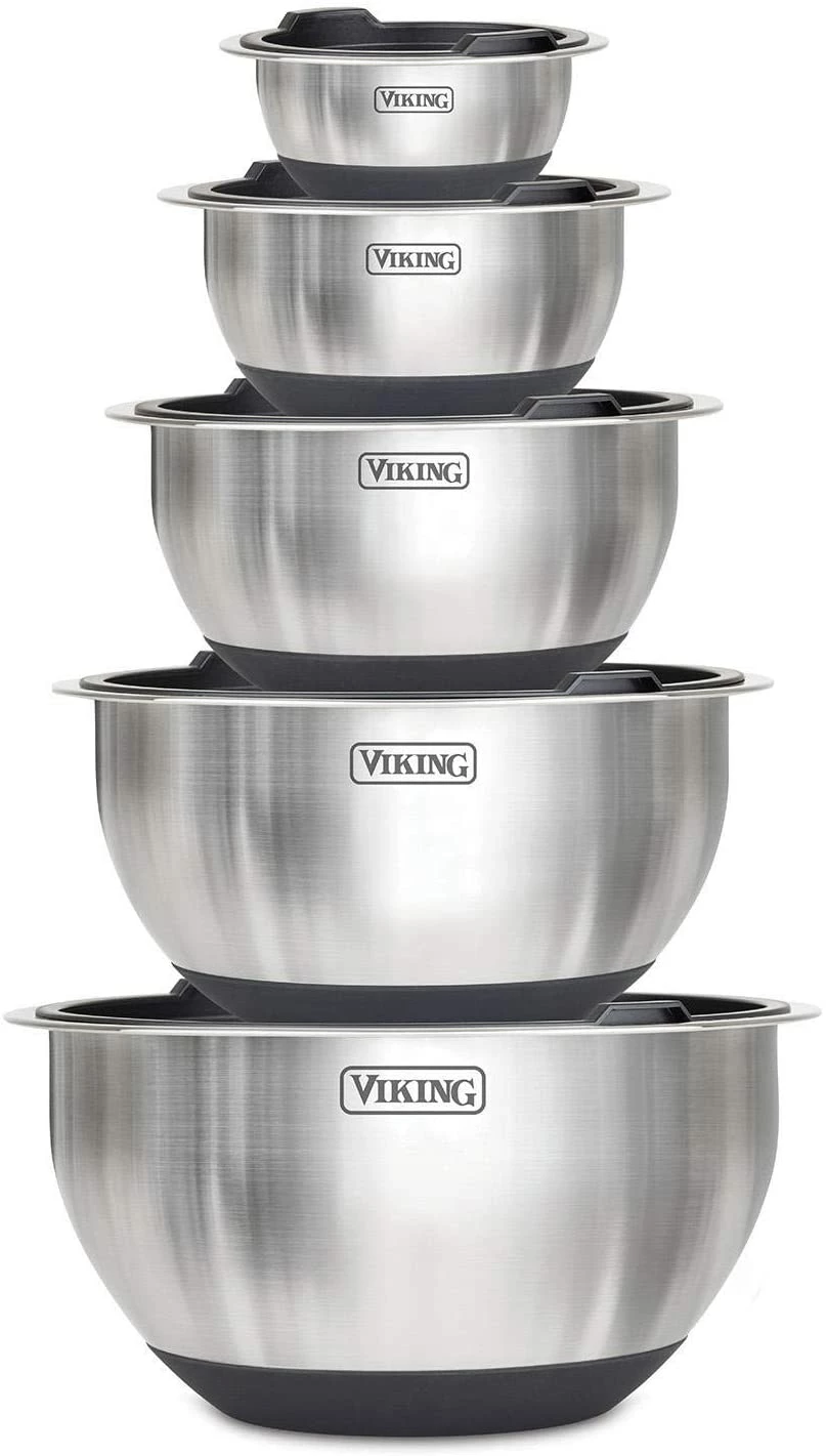 VIKING 10 PC STAINLESS MIXING BOWLS 1 VIKING 10 PC STAINLESS MIXING BOWLS