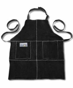 BLACK LEATHER GRILL APRON