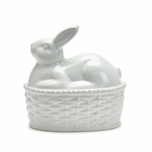 BUNNY COVERED BOX CANDY DISH Disc 1 BUNNY COVERED BOX CANDY DISH Disc