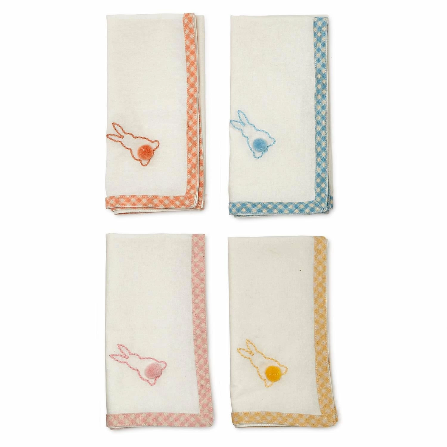 COTTONTAIL EMBROIDERED CLOTH NAPKINS, SET OF 4 Disc 1 COTTONTAIL EMBROIDERED CLOTH NAPKINS, SET OF 4 Disc