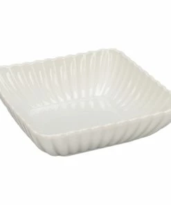 SCALLOPED SQUARE SERVE BOWL