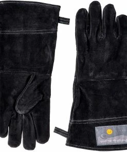 LEATHER GRILL GLOVES BLACK