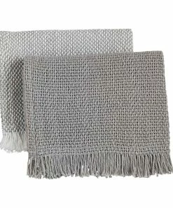 WOVEN HAND TOWEL SET, GREY