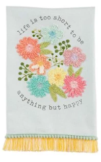 LIFE SHORT FLORAL TOWEL
