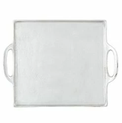 SILVER ALUMINUM TRAY, LARGE