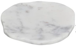 WHITE MARBLE FREE FORM PLATE, MEDIUM