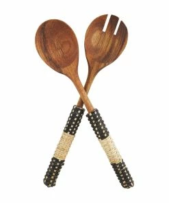 BLACK WOVEN SERVING UTENSILS