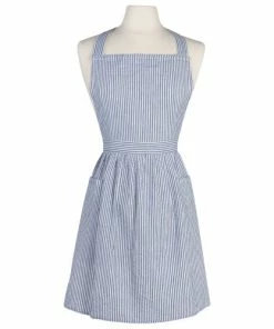 CLASSIC BLUE SEERSUCKER APRON