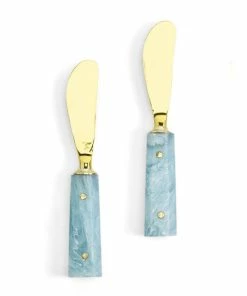 AQUA SWIRL SPREADERS, SET OF 2