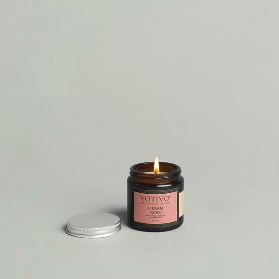 2.8 OZ URBAN ROSE AROMATIC JAR CANDLE 1 2.8 OZ URBAN ROSE AROMATIC JAR CANDLE